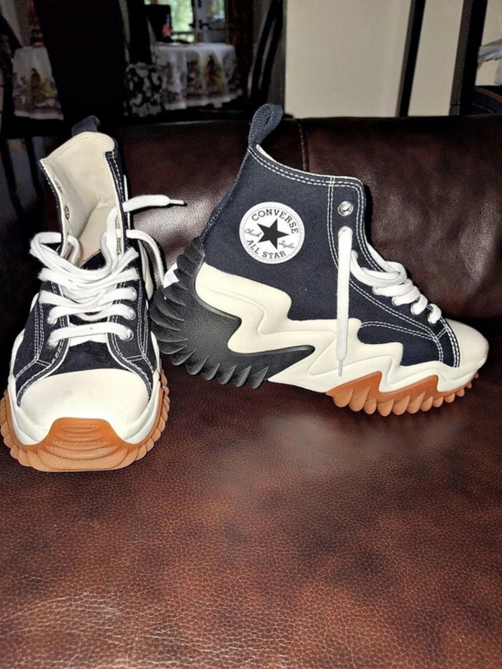 Converse Run Star Motion High Top Sneakers Black & White US 9.5 Women.us 8 Men